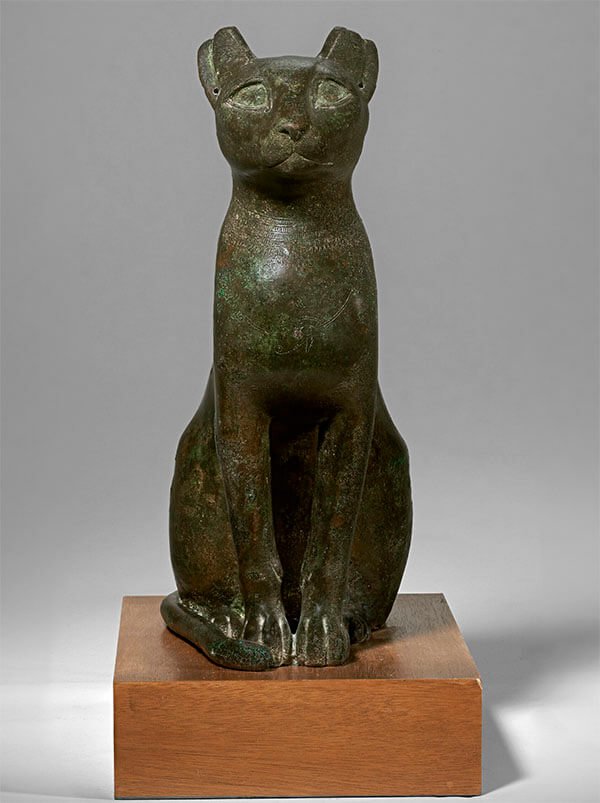 leilao gato escultura egipcia