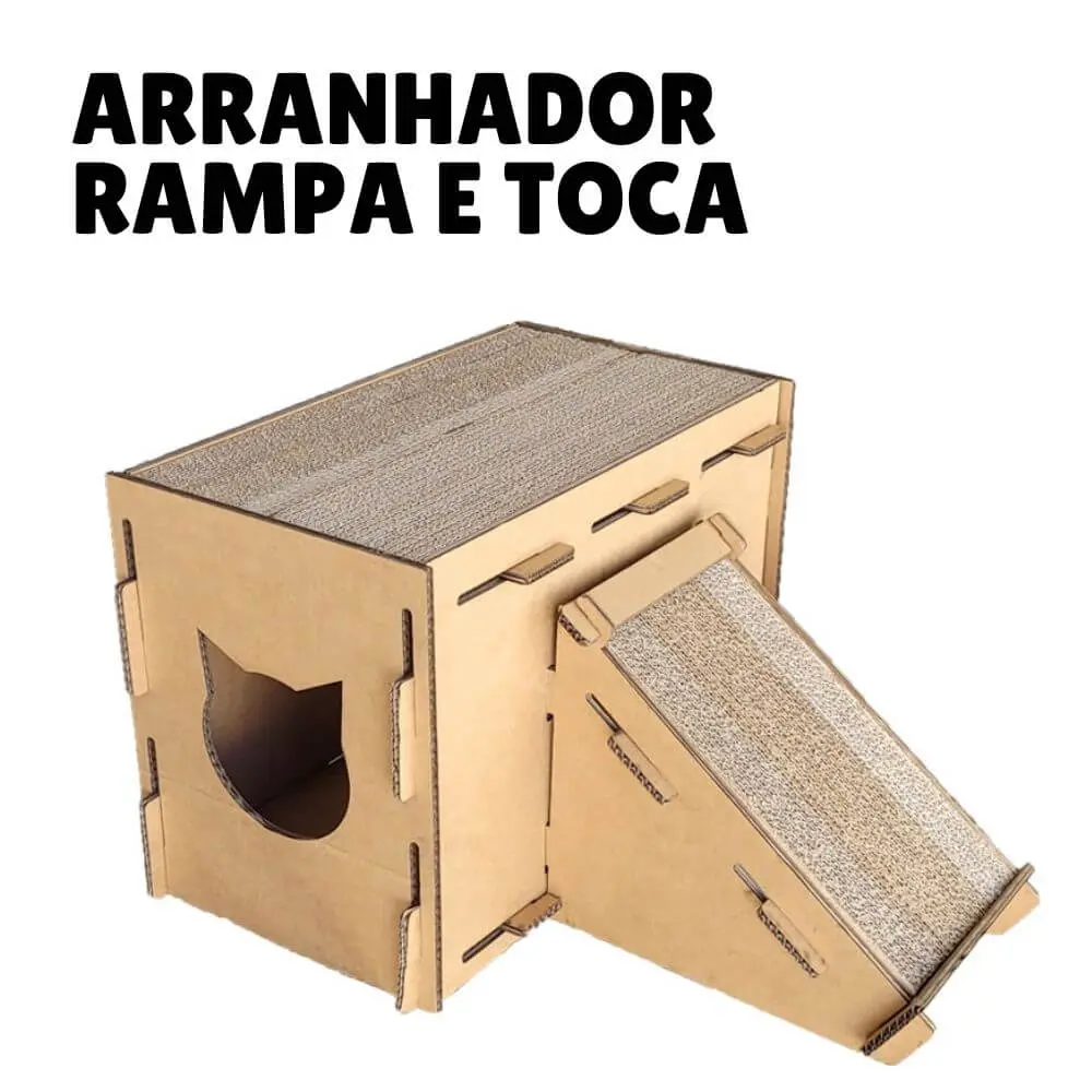 arranhadores para gatos rampa e toca
