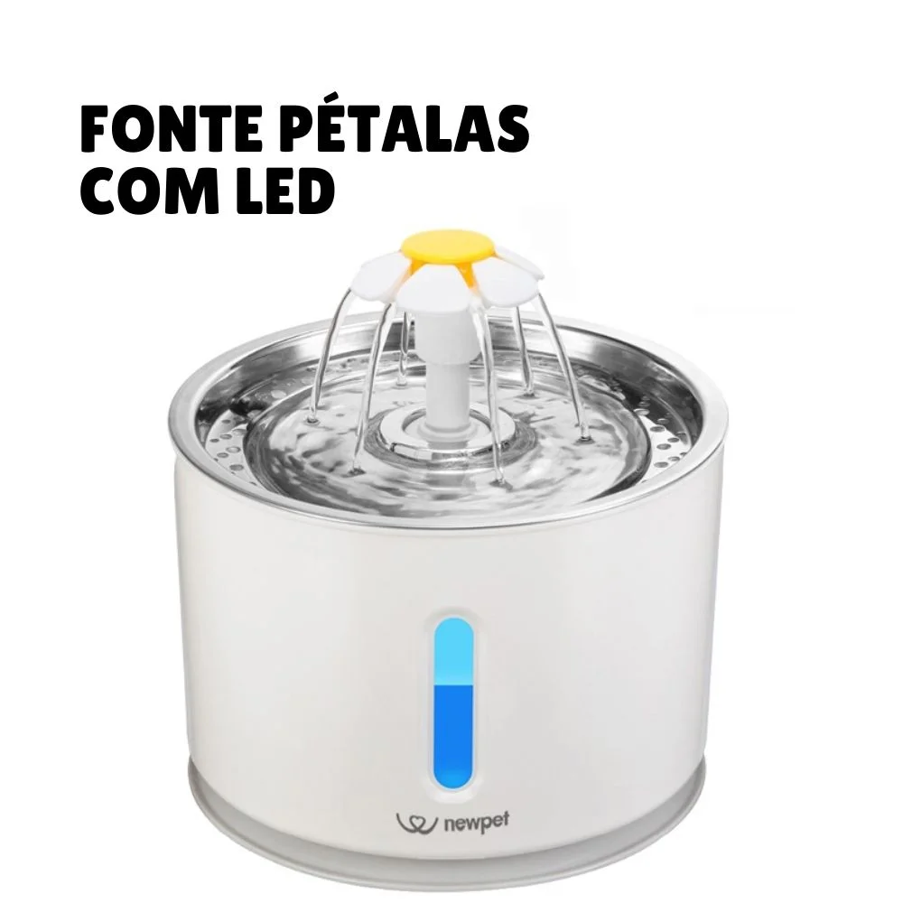 Fontes para gatos beberem água: veja os melhores bebedouros 5 fonte para gatos com led petalas