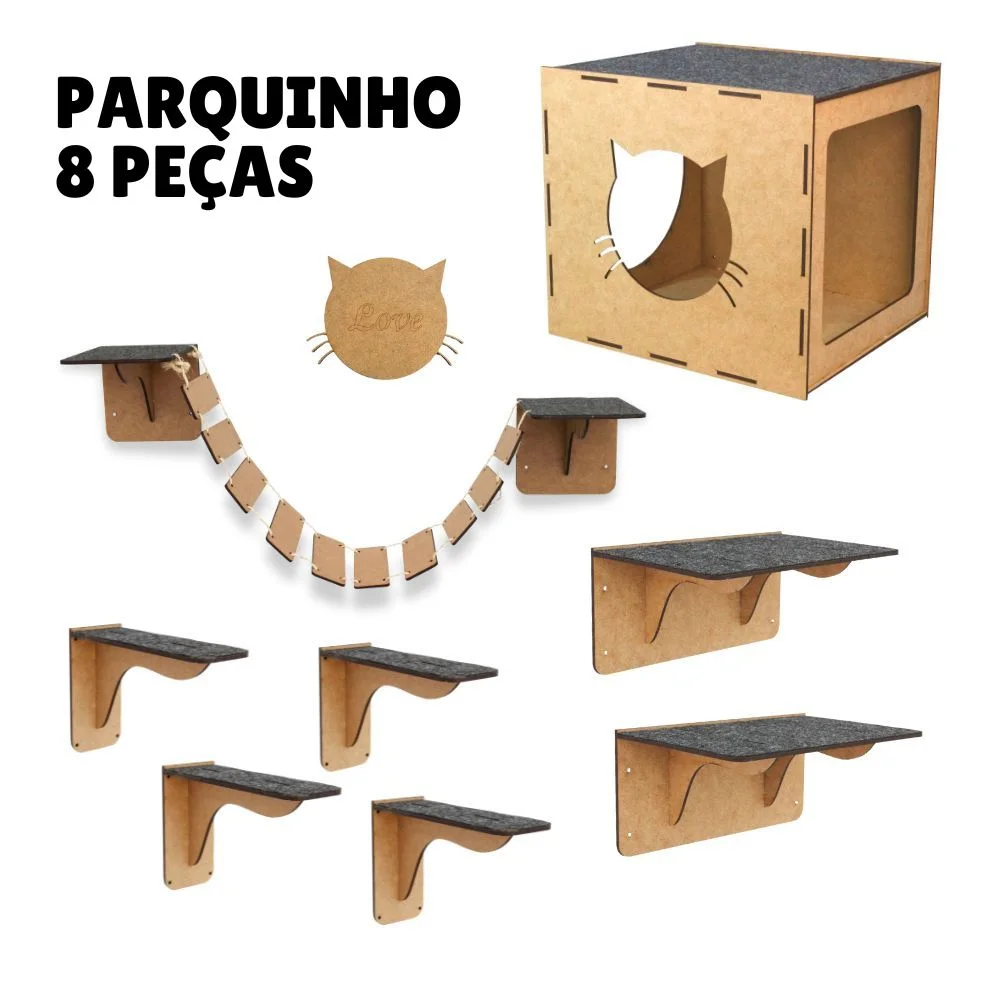 Parquinhos para gatos: o paraíso vertical para o seu felino 3 parquinho para gatos 8 pecas