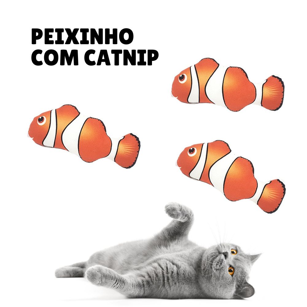 peixe com catnip brinquedo para gatos