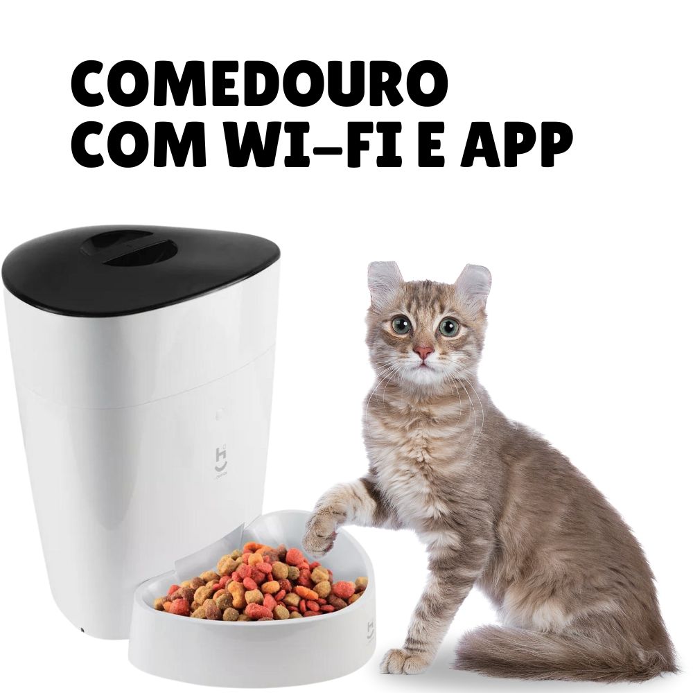 Alimentador Para Gatos Inteligente com Wi Fi e Aplicativo
