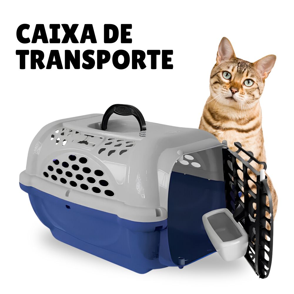 caixa para transporte de gatos plastico rigido