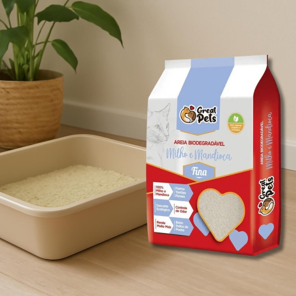 areia de mandioca para gatos great pets